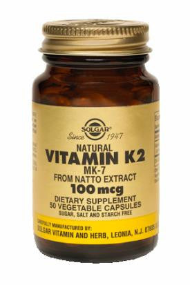 Natural Vitamin K2 (MK-7) 100 mcg 50 Vegetable Capsules