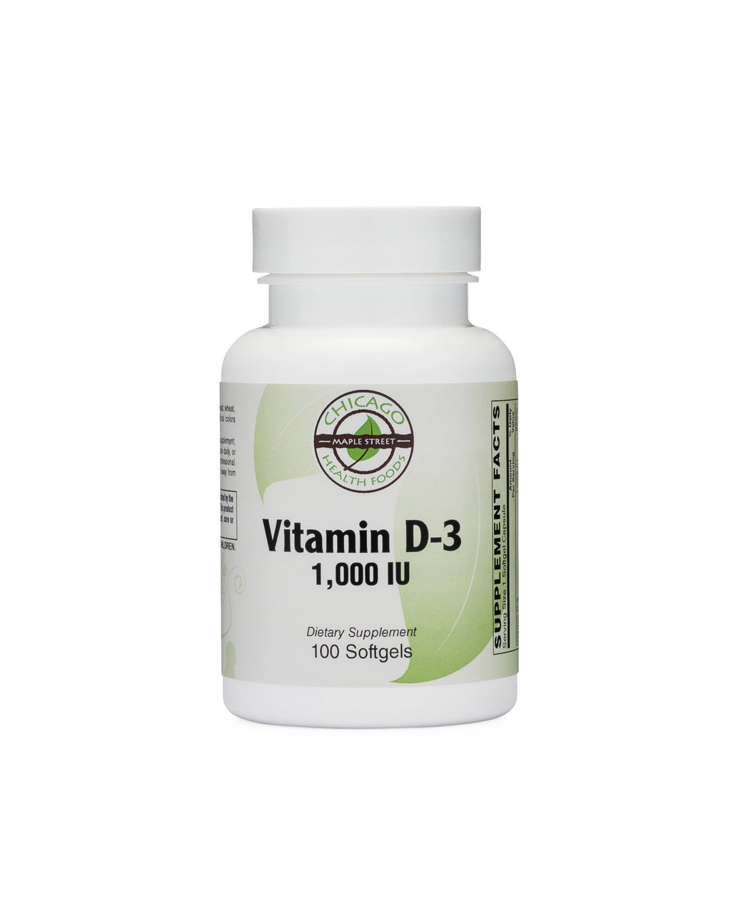 Vitamin D3 1,000 IU 100 softgels chicago health