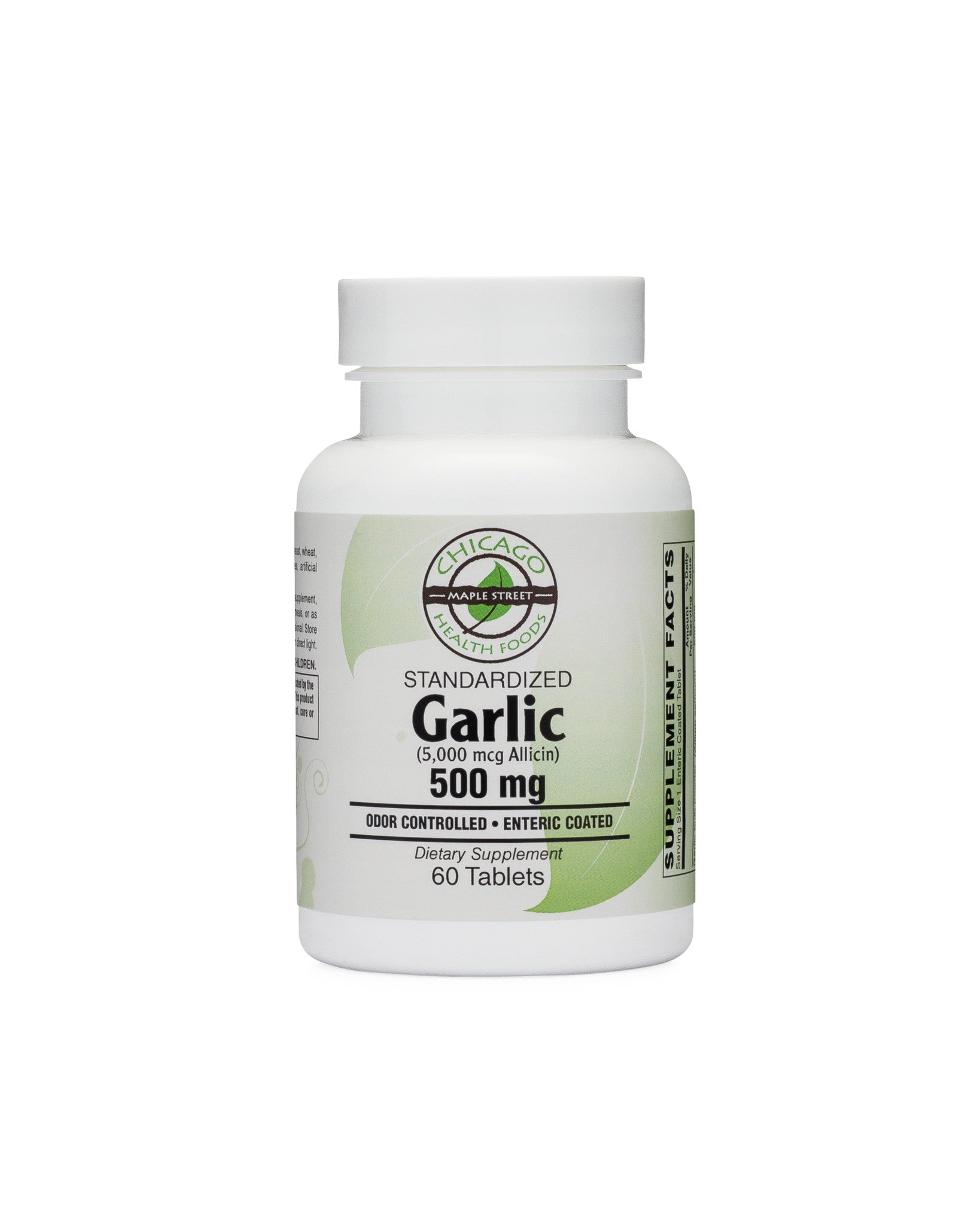 Garlic 500 mg (5,000 mcg Allicin) Chicago Health 60 tablets Chicago Health Foods Garlic 500 mg (5,000 mcg Allicin) Chicago Health 60 tablets Chicago Health Foods